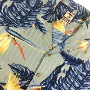 Tommy Bahama 100% Silk Hawaiian Camp Shirt XL Tropical Floral Aloha Button Front